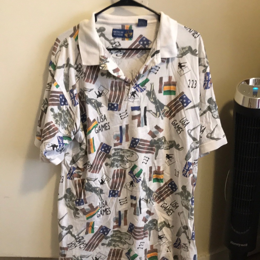 American weekend vintage USA games polo